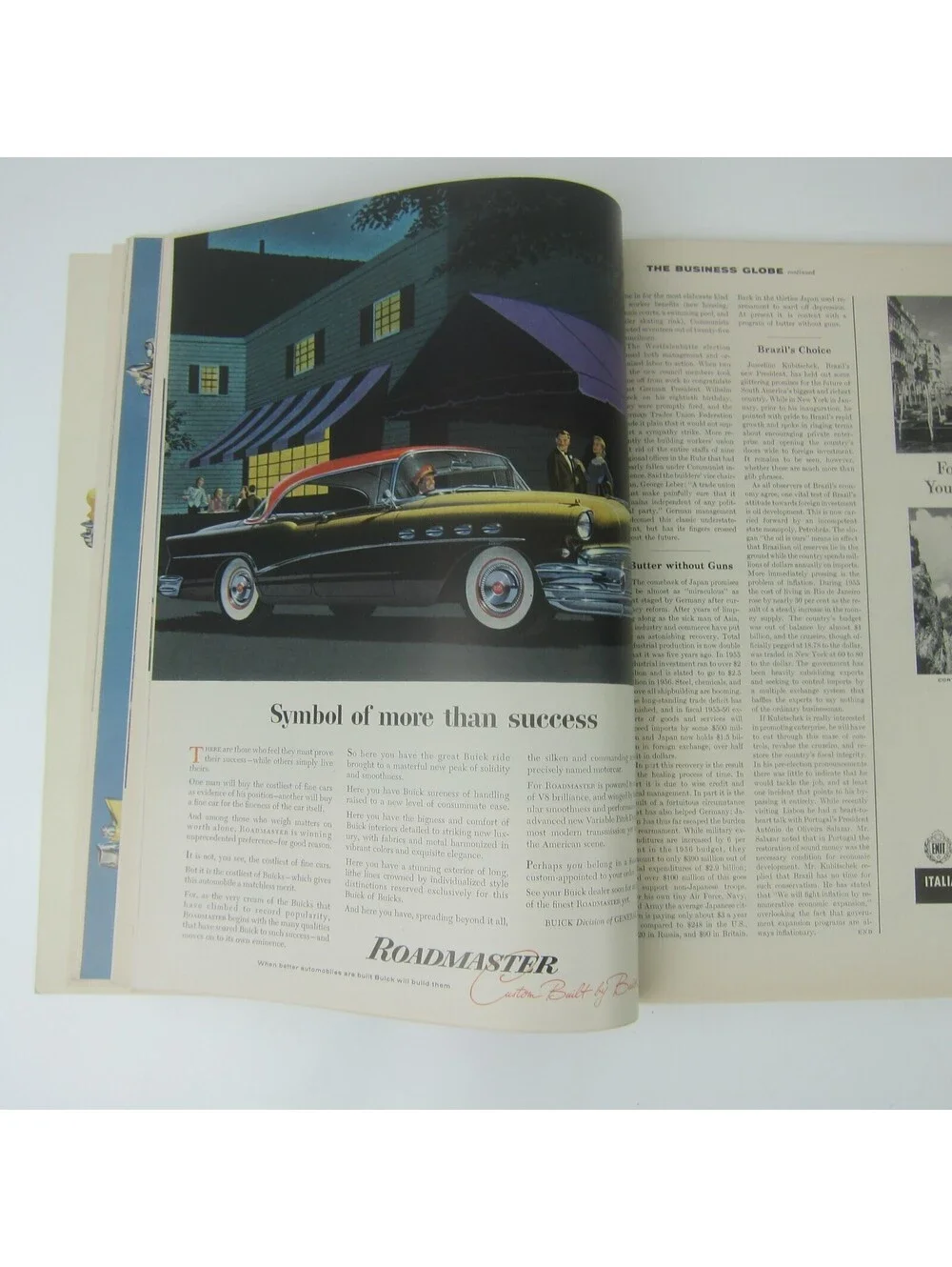 Vintage FORTUNE Magazine March 1956 General Motors, Ford, Cadillac, Buick Ads